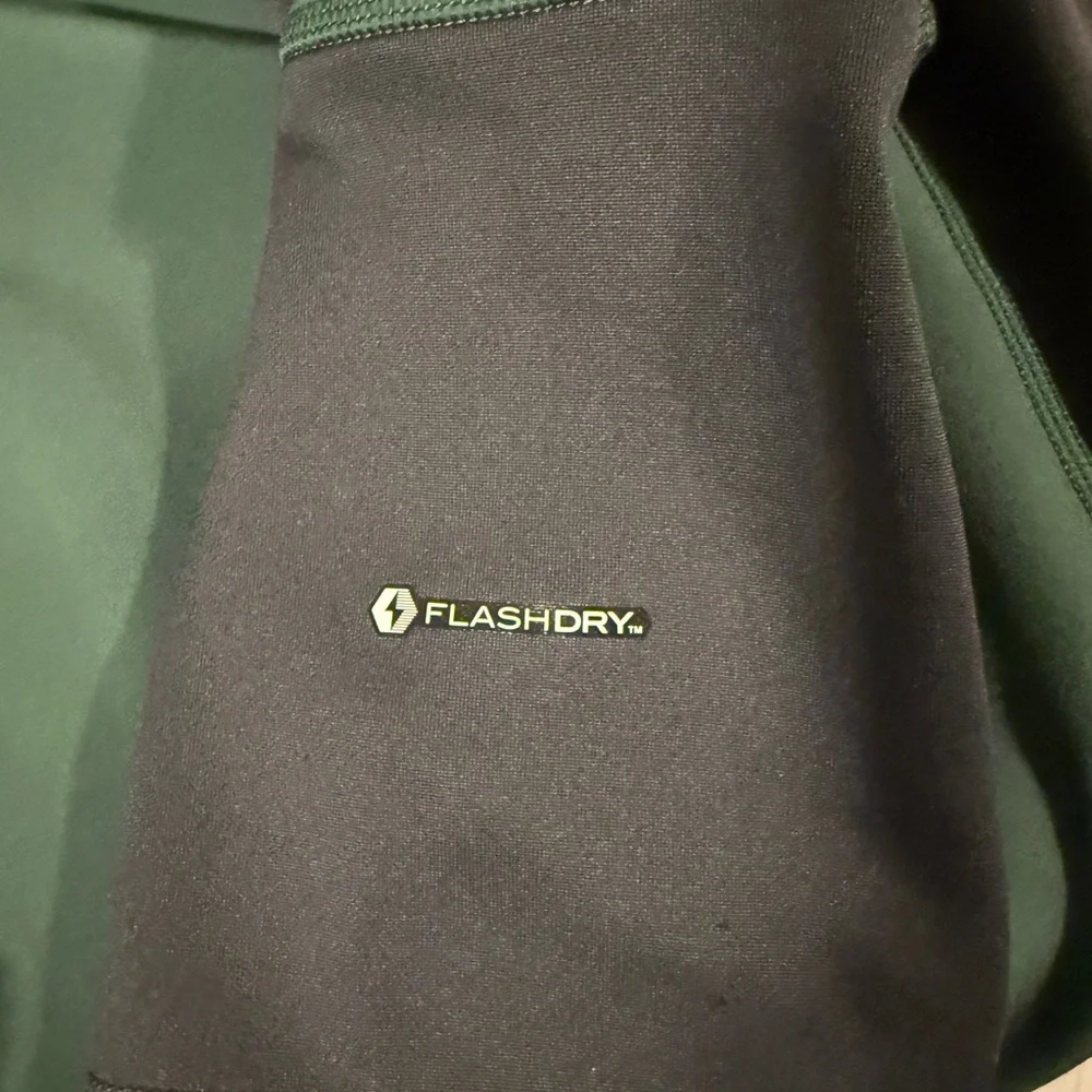 THE NORTH FACE Men Jumper Size XL‎ Quarter-Zip Pullover Green High Neck Stretch